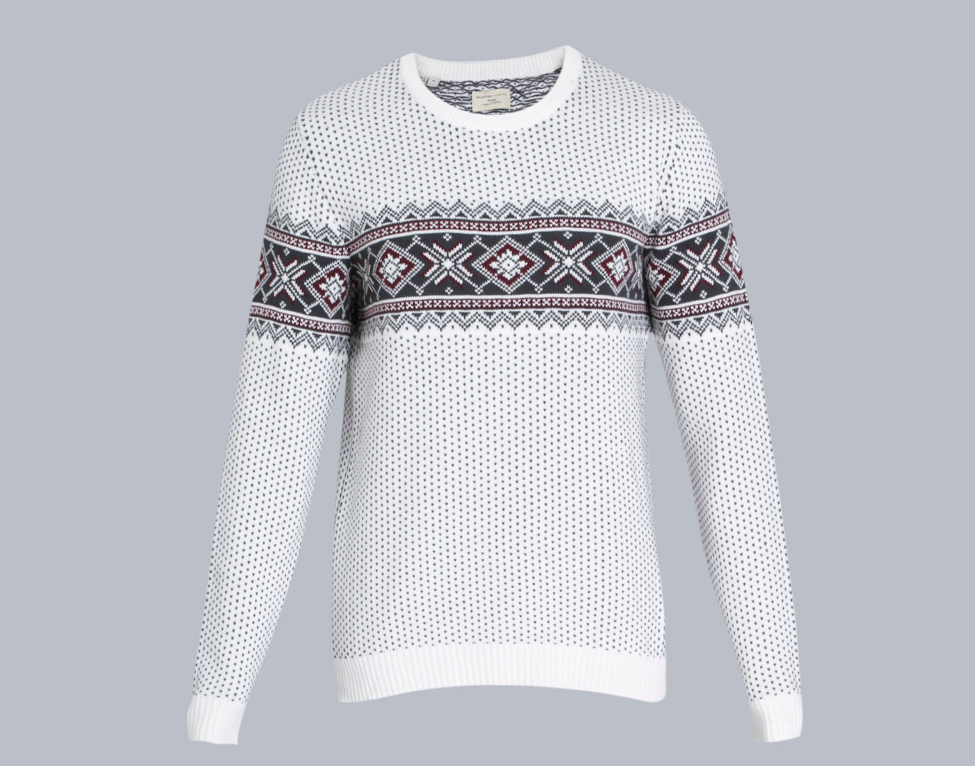 White Printed Pullover