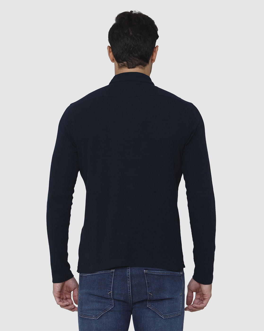 Blue Polo Neck T-Shirt