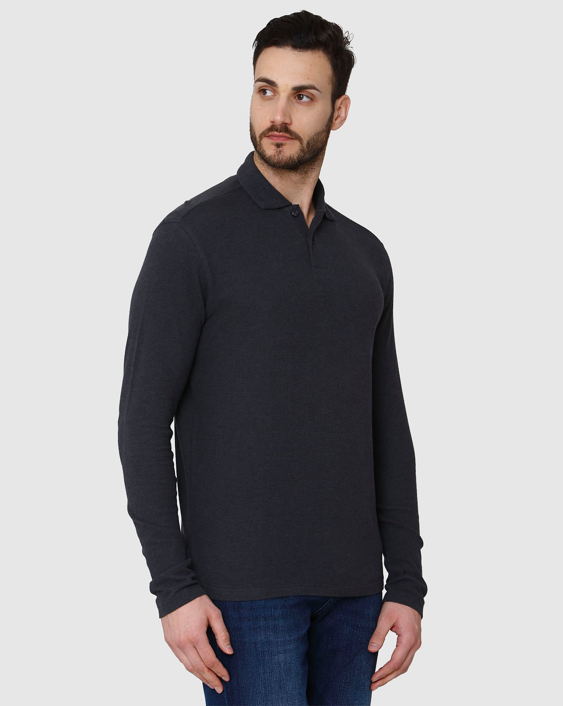 Black Polo Neck T-Shirt