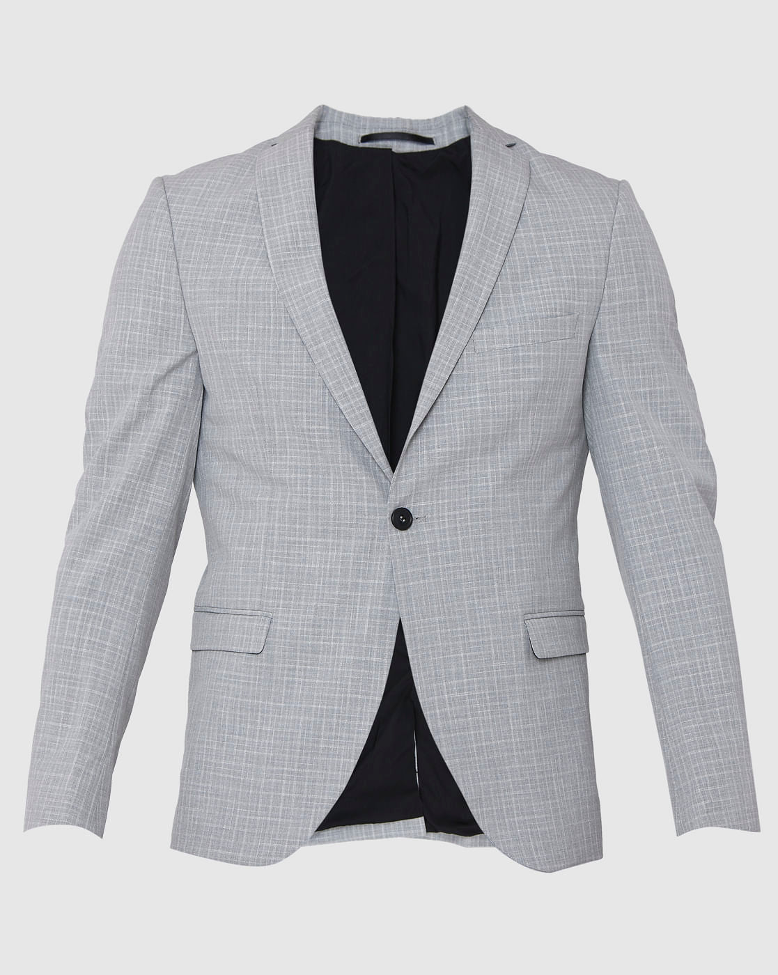 Grey Check Formal Blazer