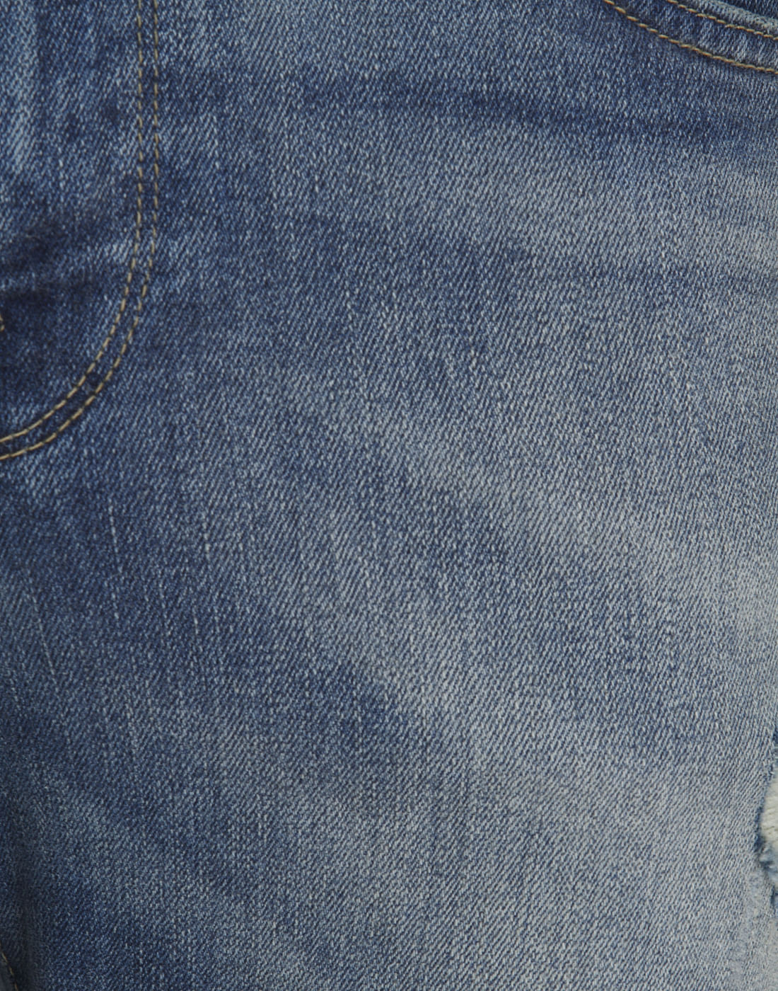 Blue Distressed Slim Fit Jeans