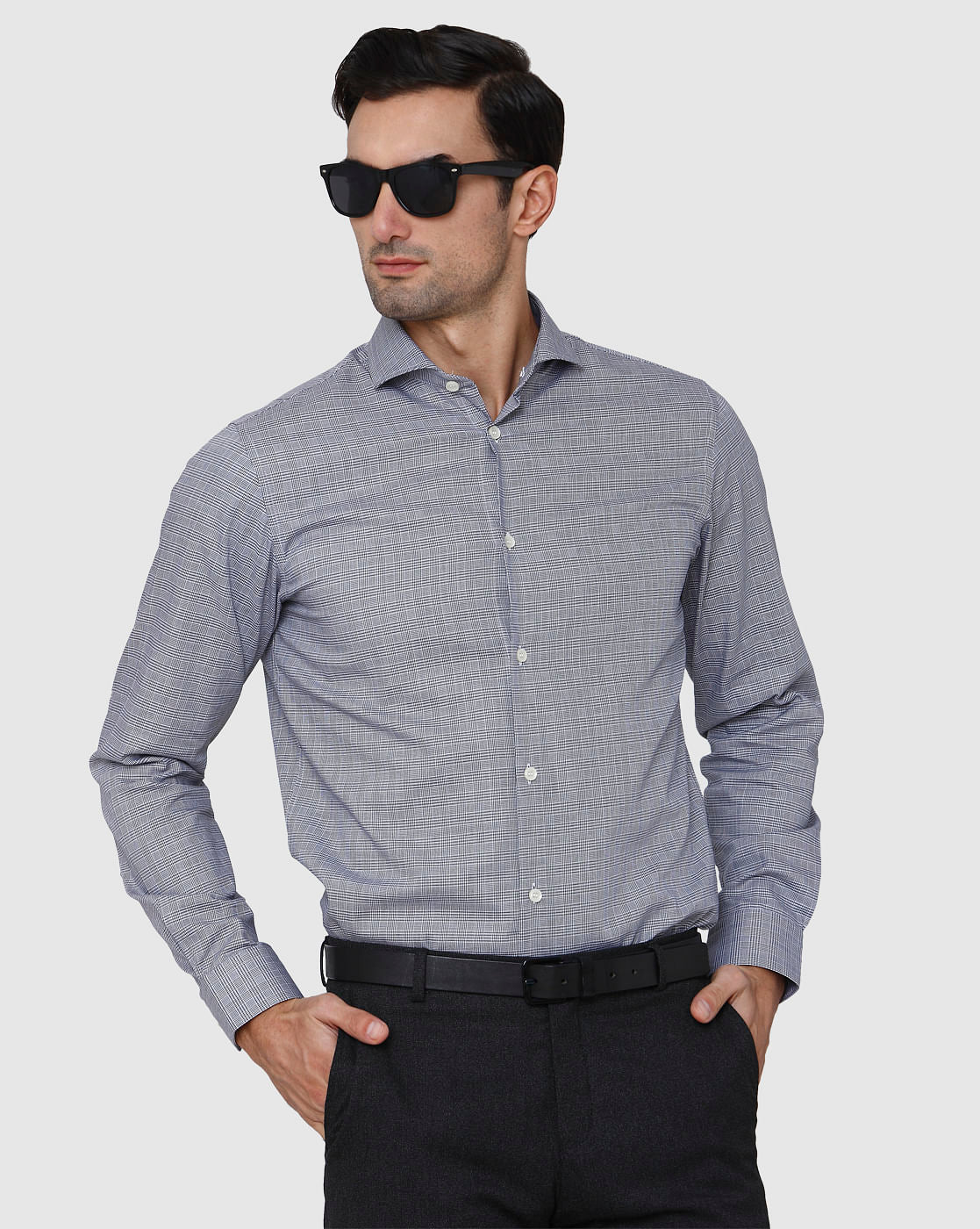 Blue Check Full Sleeves Shirt