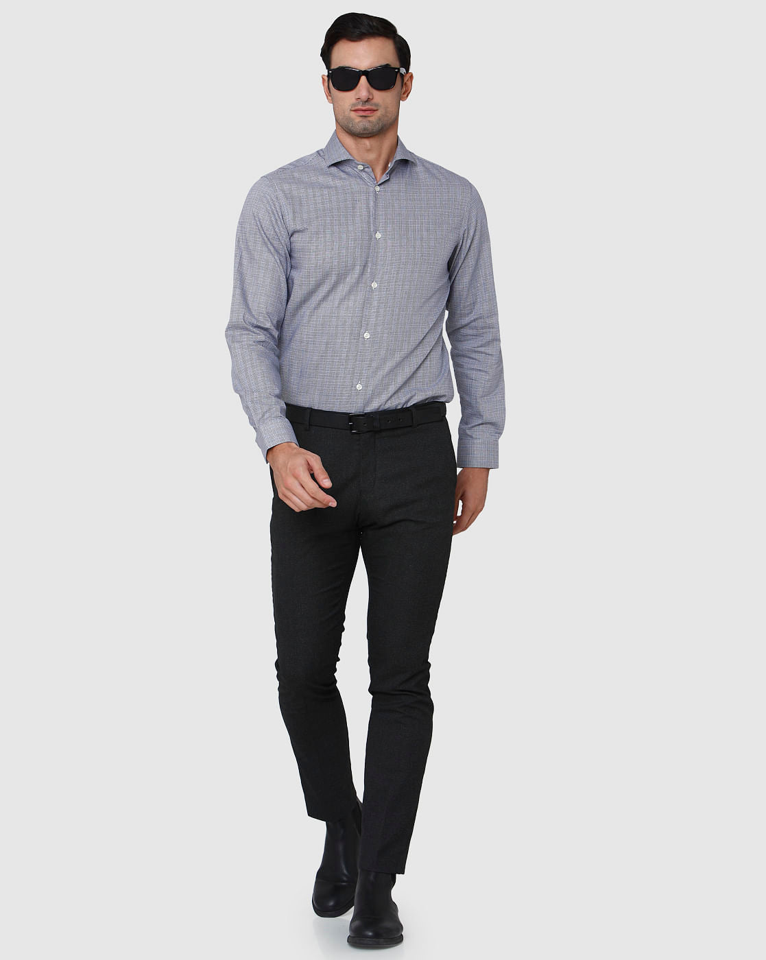 Blue Check Full Sleeves Shirt