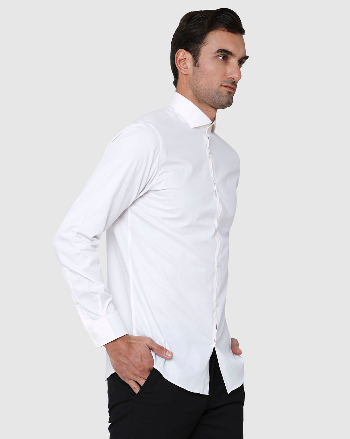 White Full Sleeves Shirt
