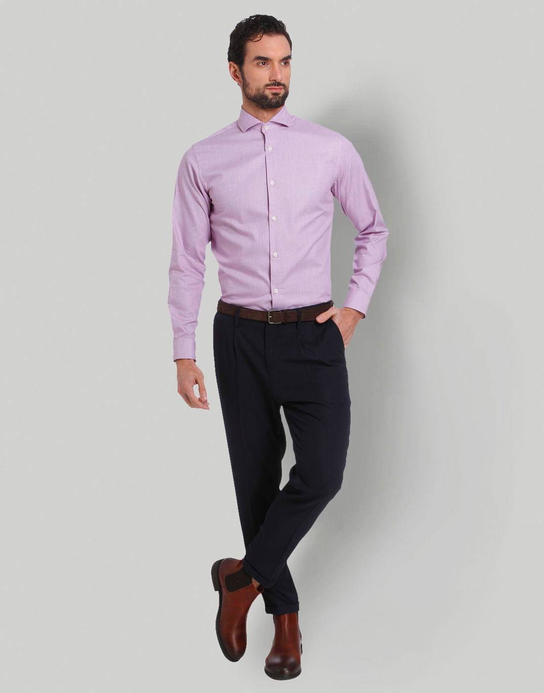 Purple Full Sleeves Shirt