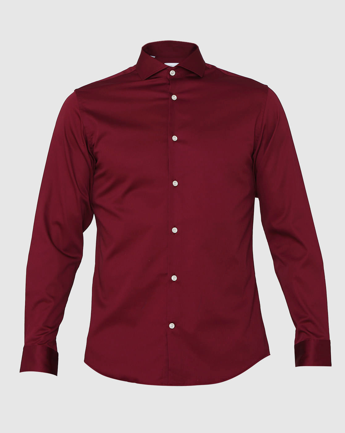 Burgundy Full Sleeves Shirt
