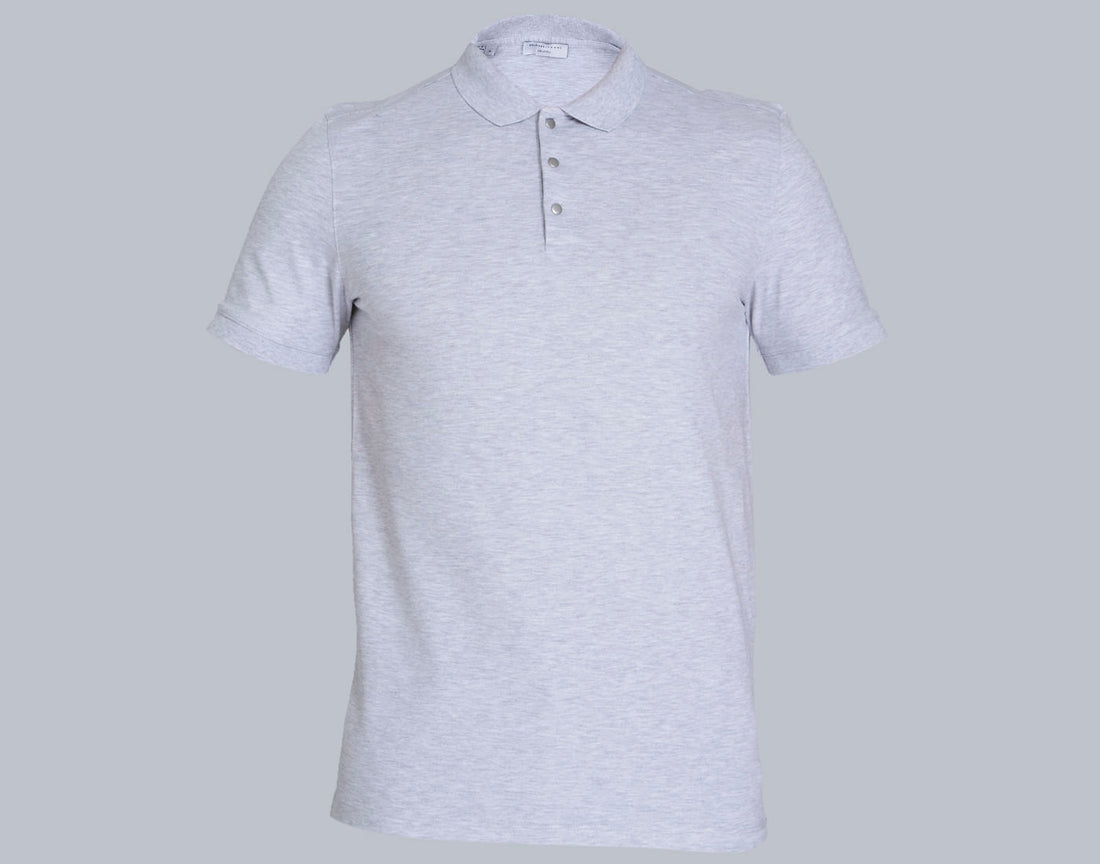 Grey Polo Neck T-Shirt