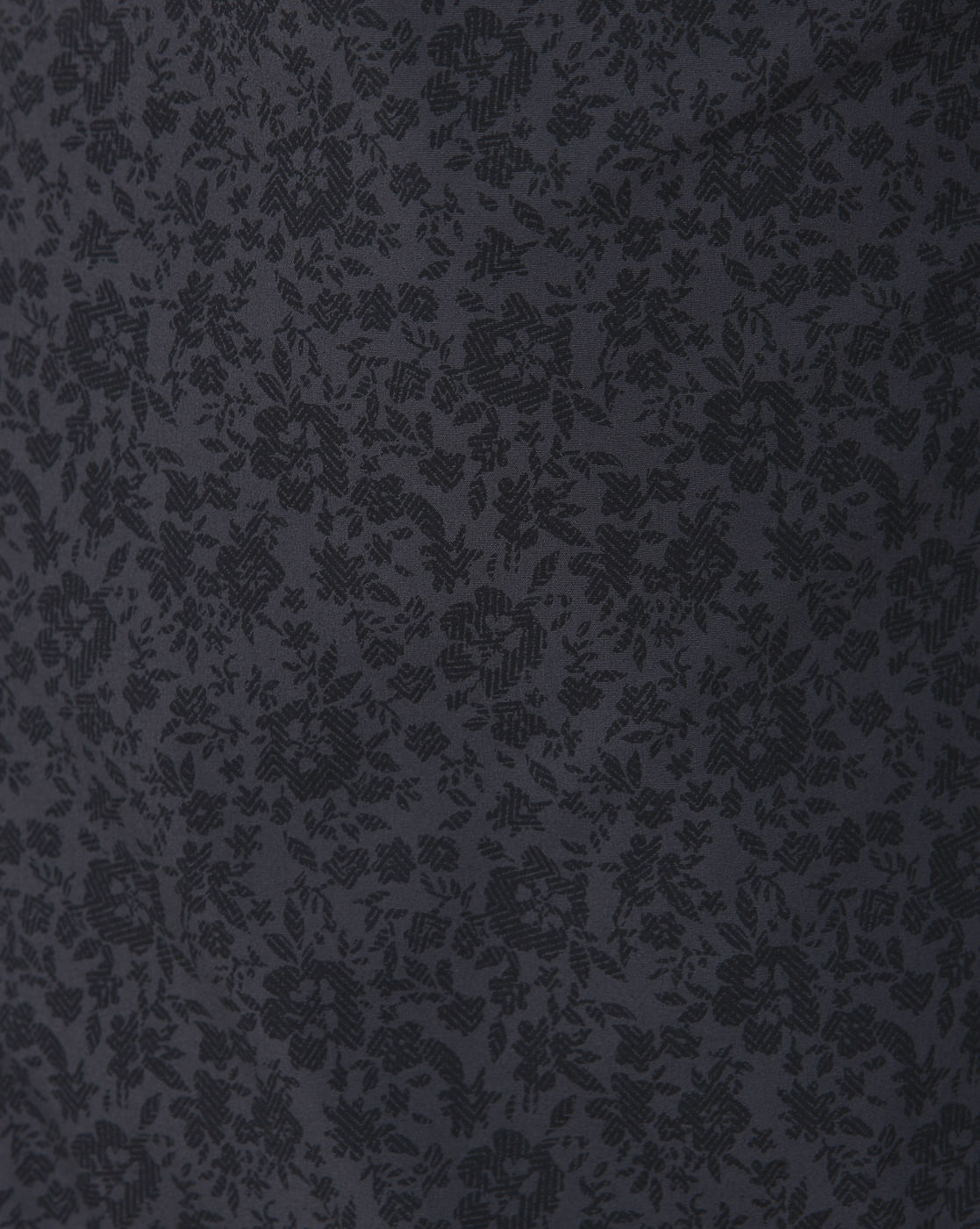 Black Floral Print Full Sleeves Shirt