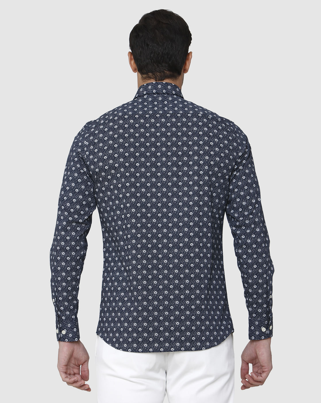 Black Printed Full Sleeves Shirt
