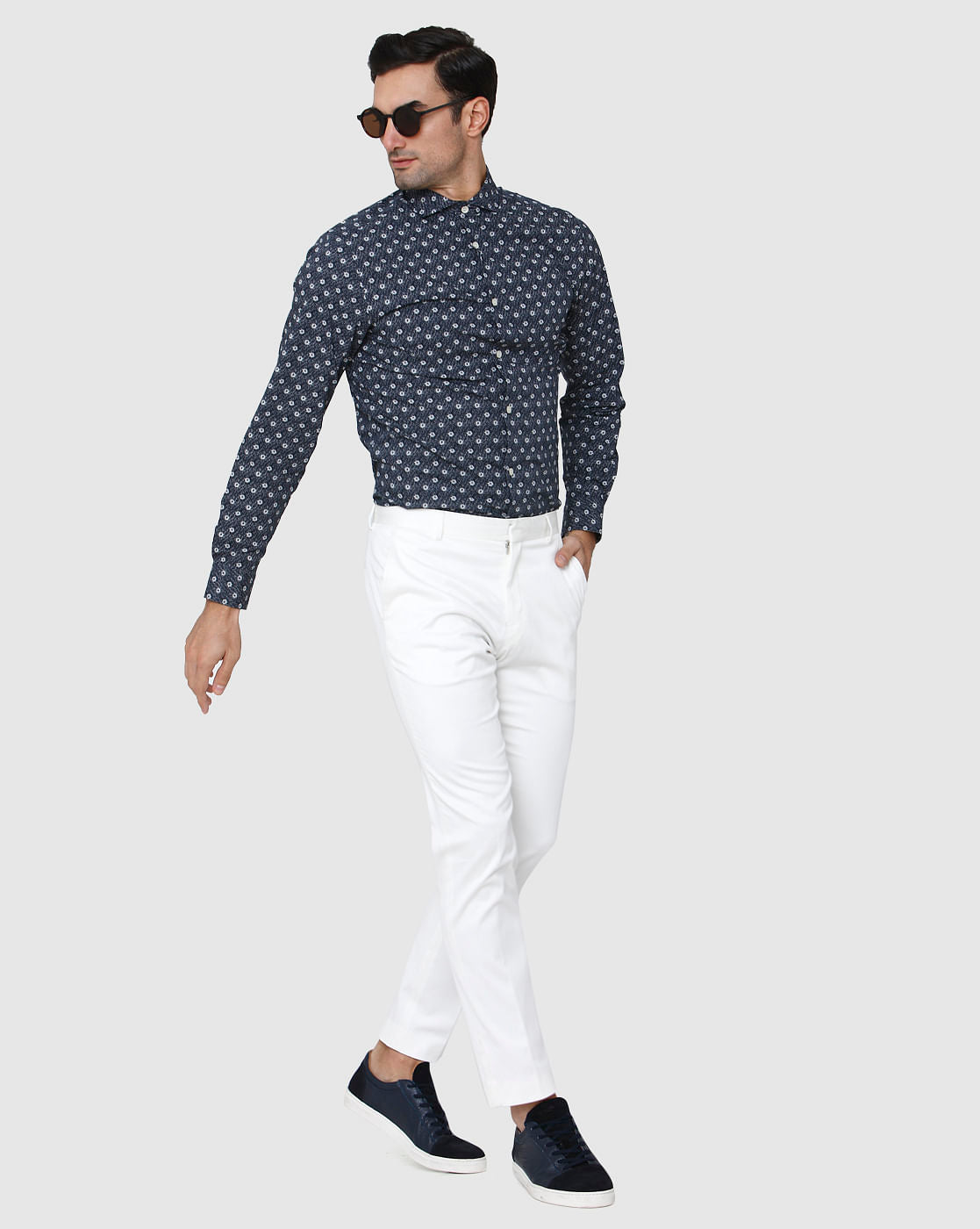 Black Printed Full Sleeves Shirt