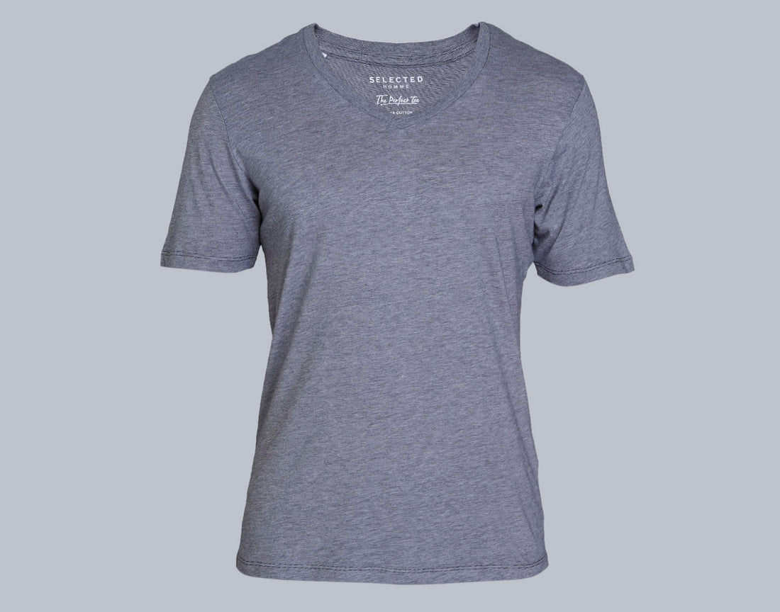 Blue V Neck T-Shirt