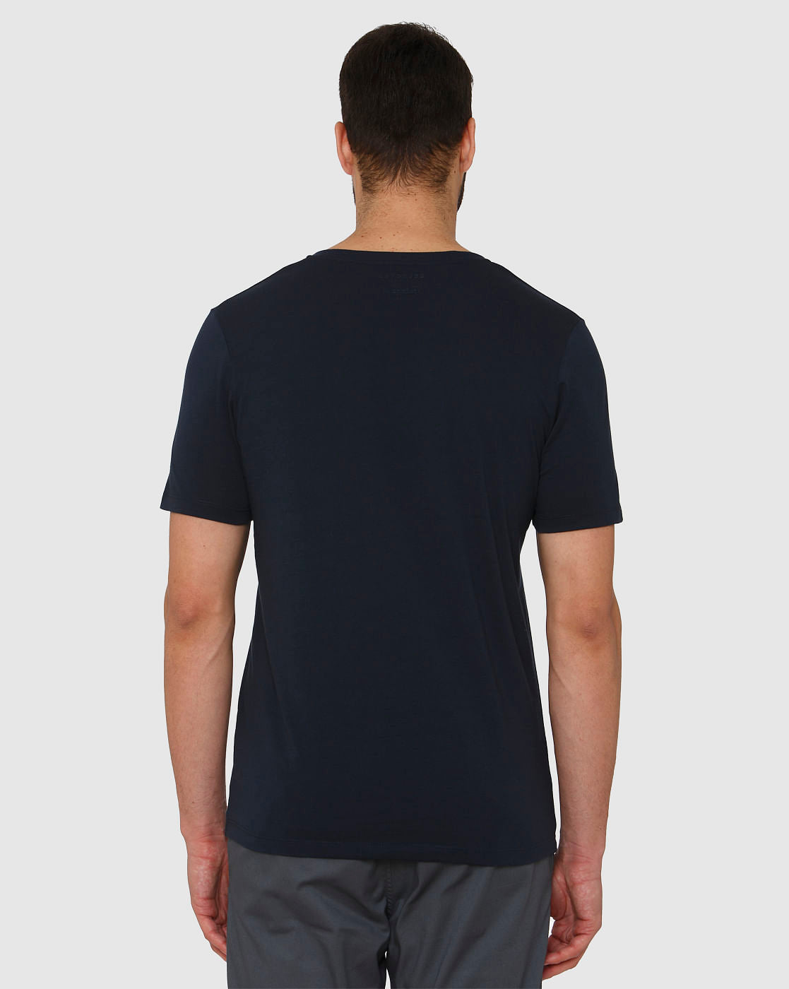 Dark Blue Slim Fit V Neck T-Shirt