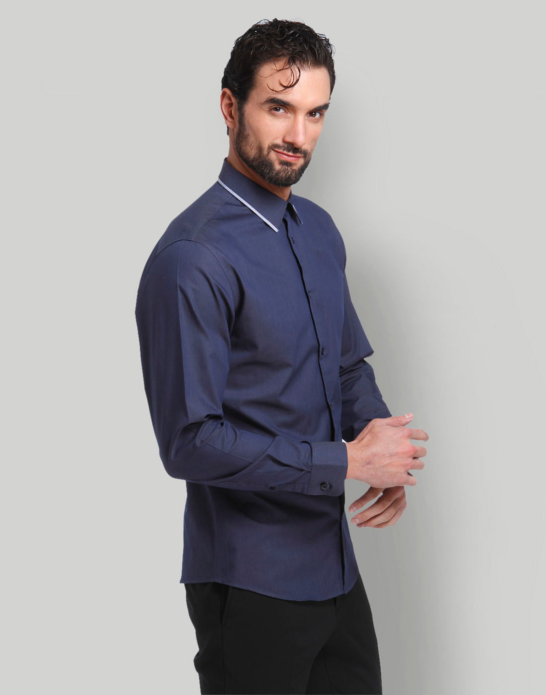 Blue Full Sleeves Shirt