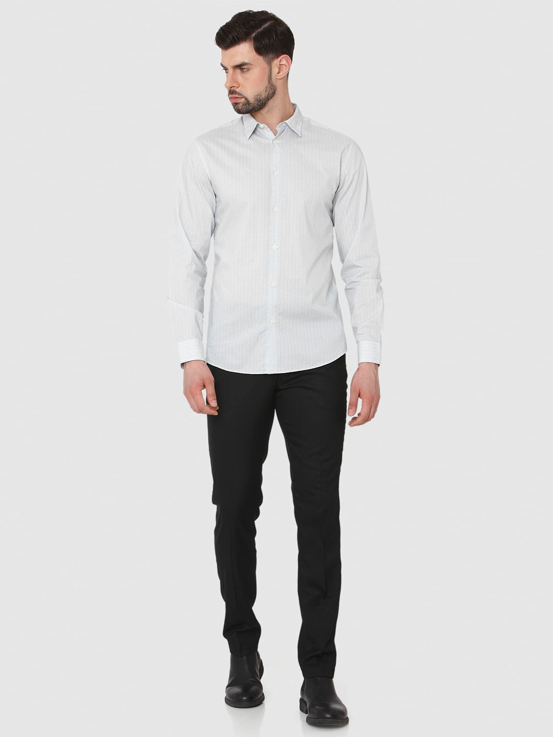 Light Green Formal Full Sleeves Shirt