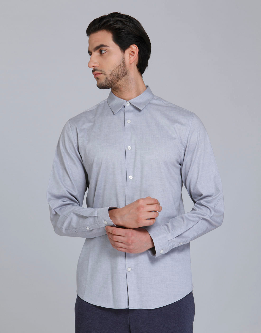 Grey Full Sleeves Shirt