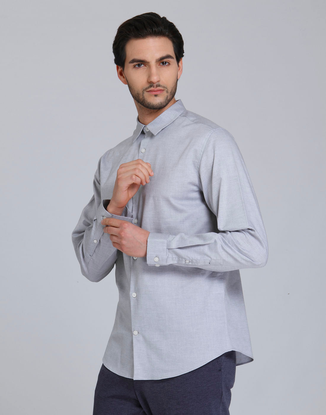 Grey Full Sleeves Shirt