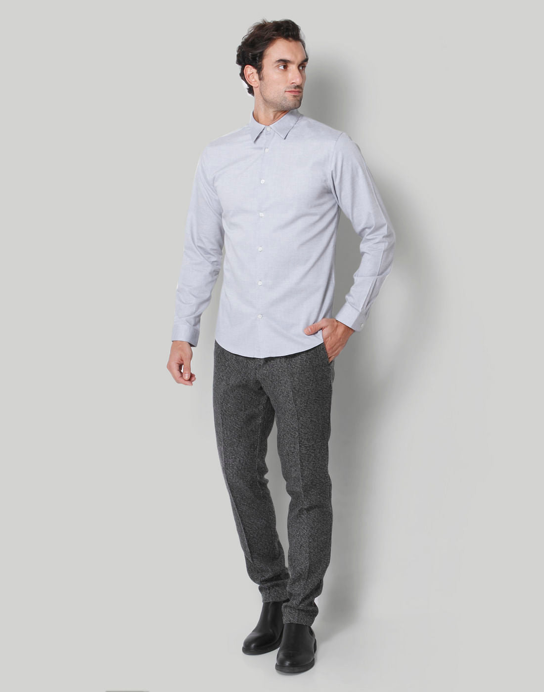 Grey Full Sleeves Shirt