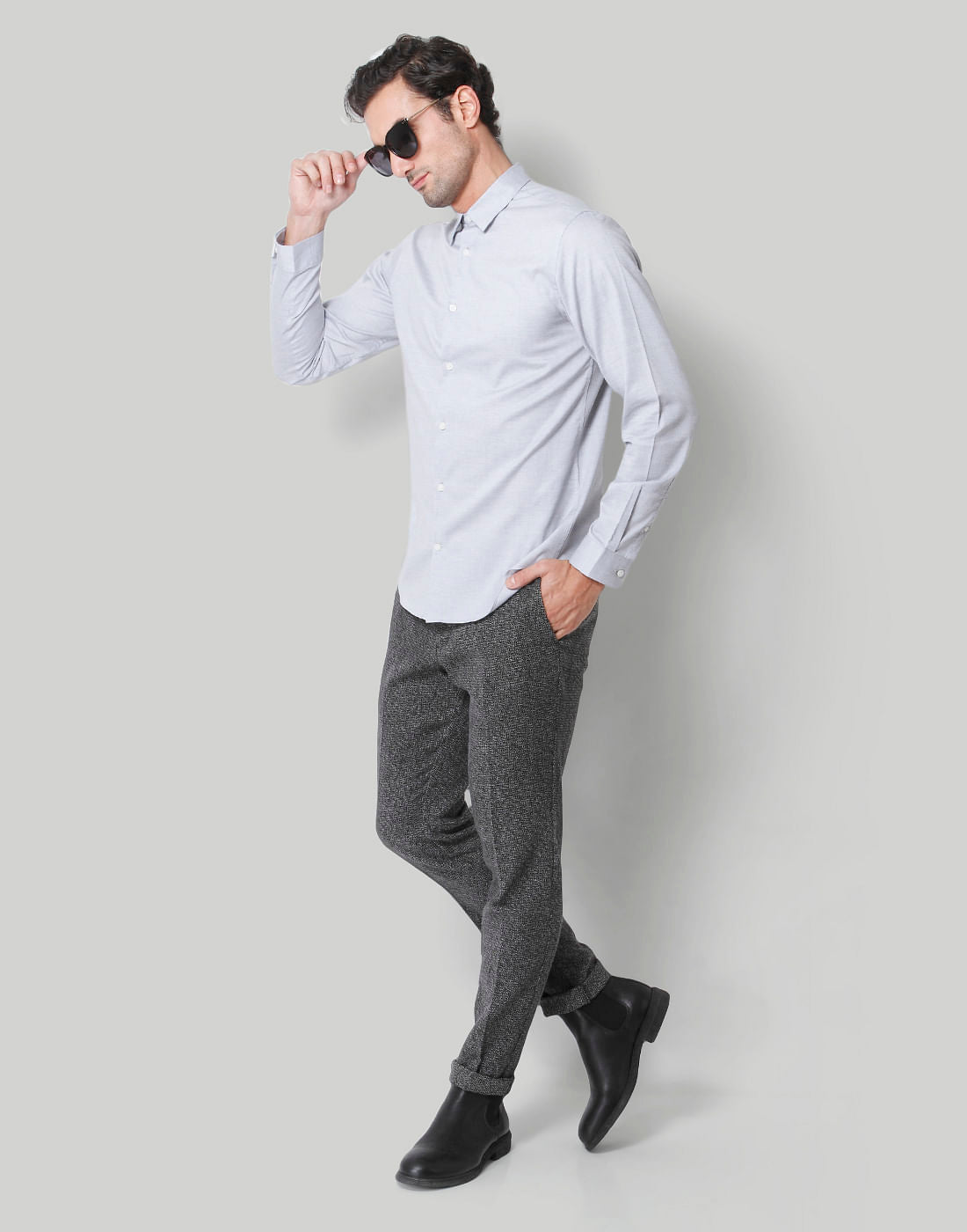 Grey Full Sleeves Shirt