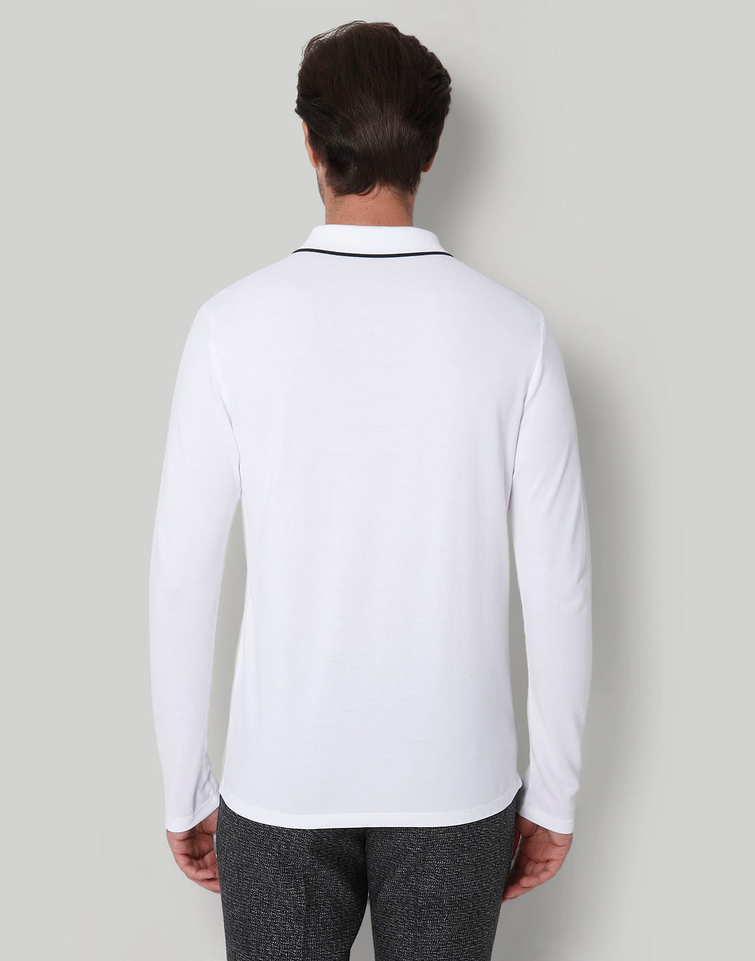 White Polo Neck T-Shirt