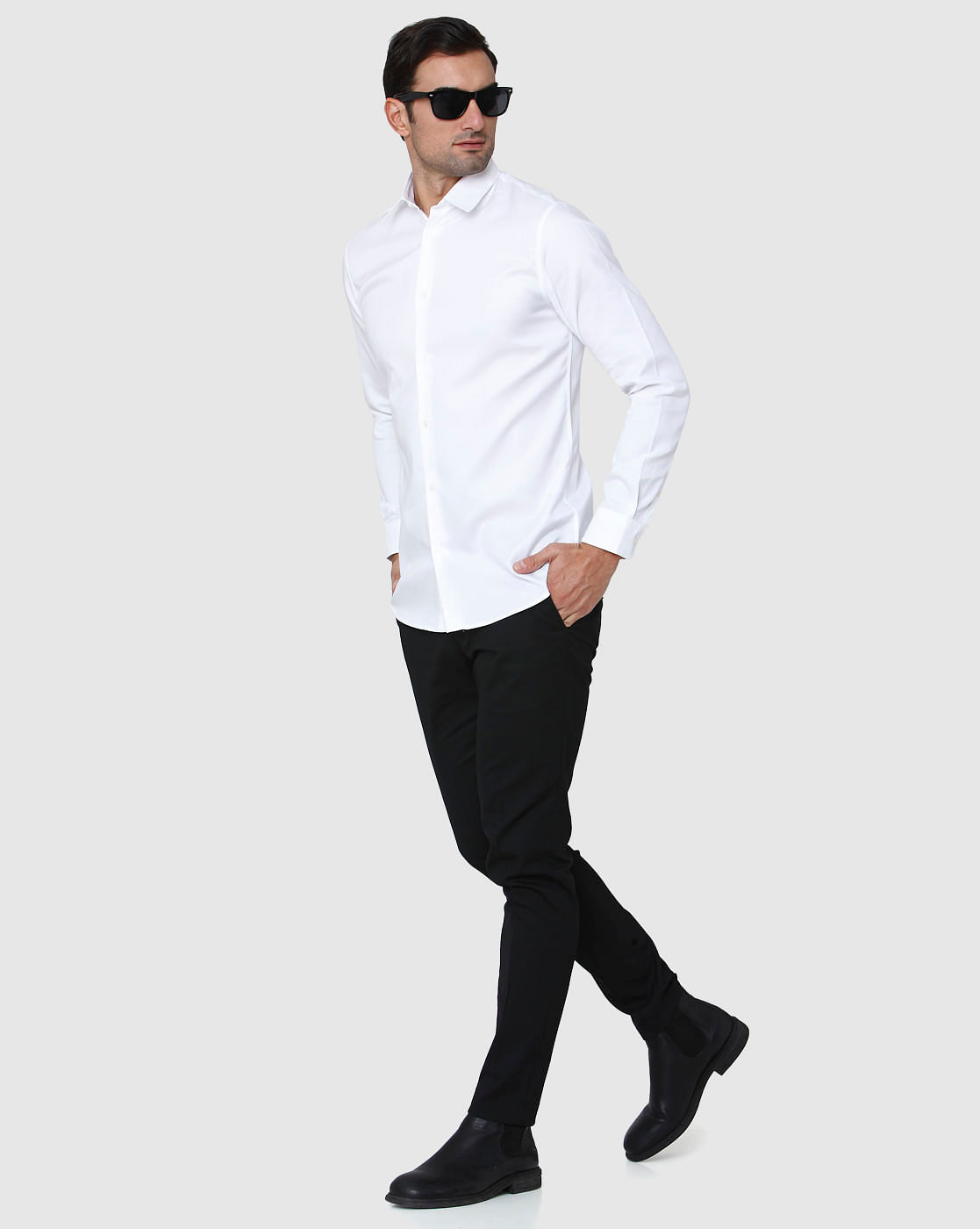 White Full Sleeves Shirt