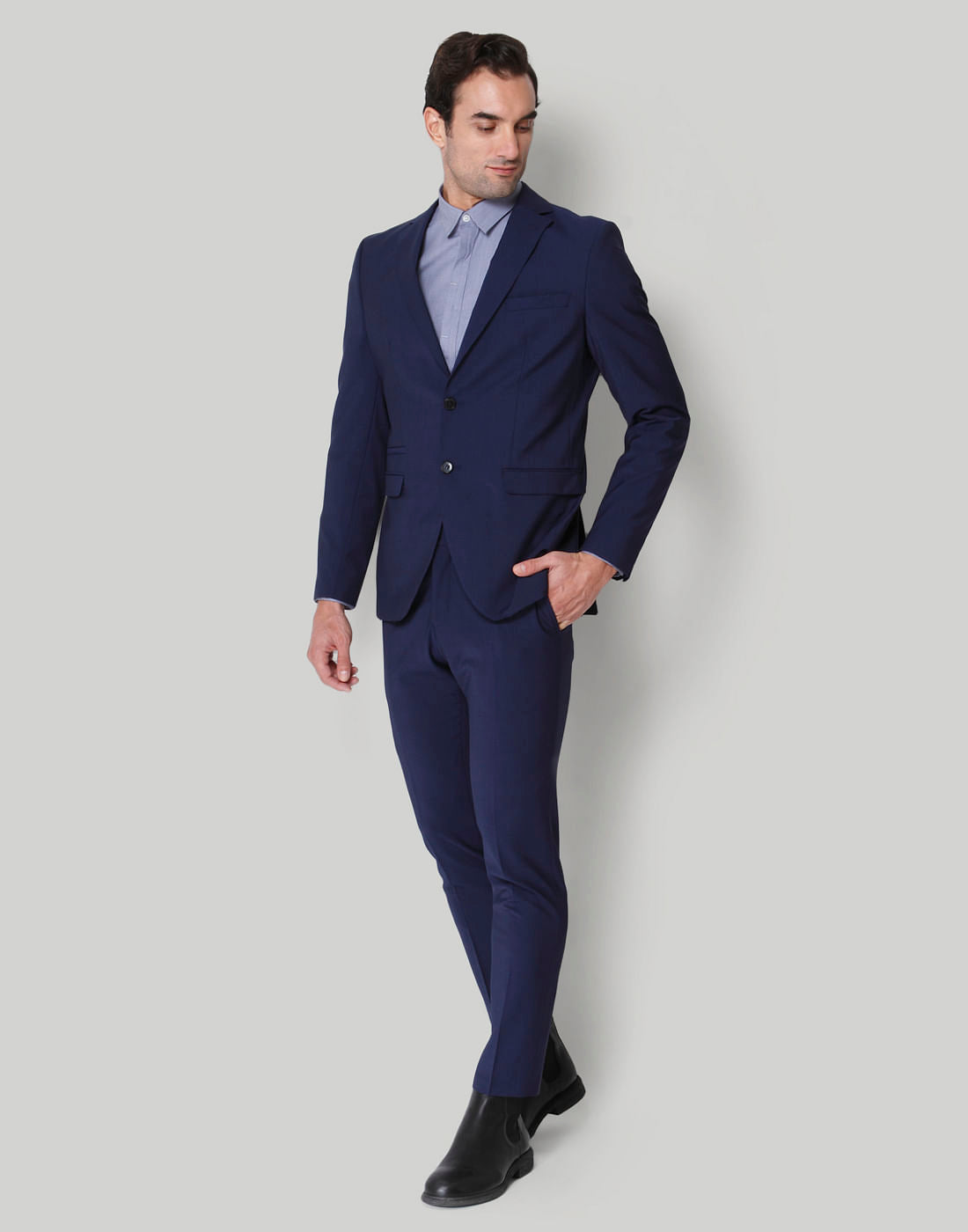 Dark Blue Slim Fit Blazer