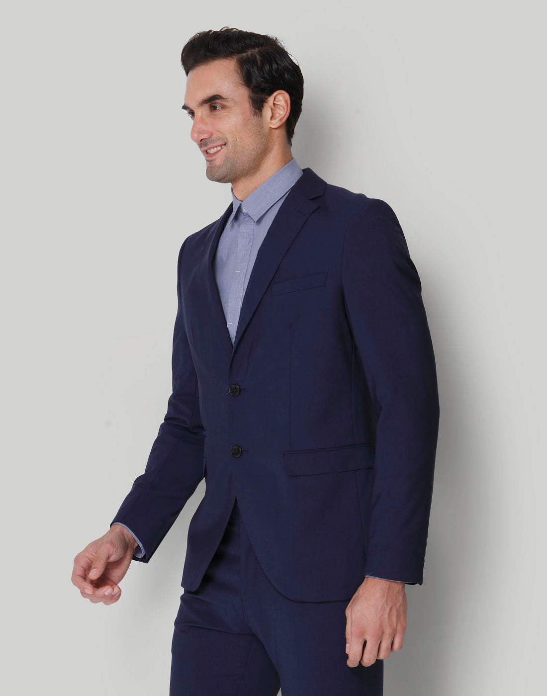 Dark Blue Slim Fit Blazer