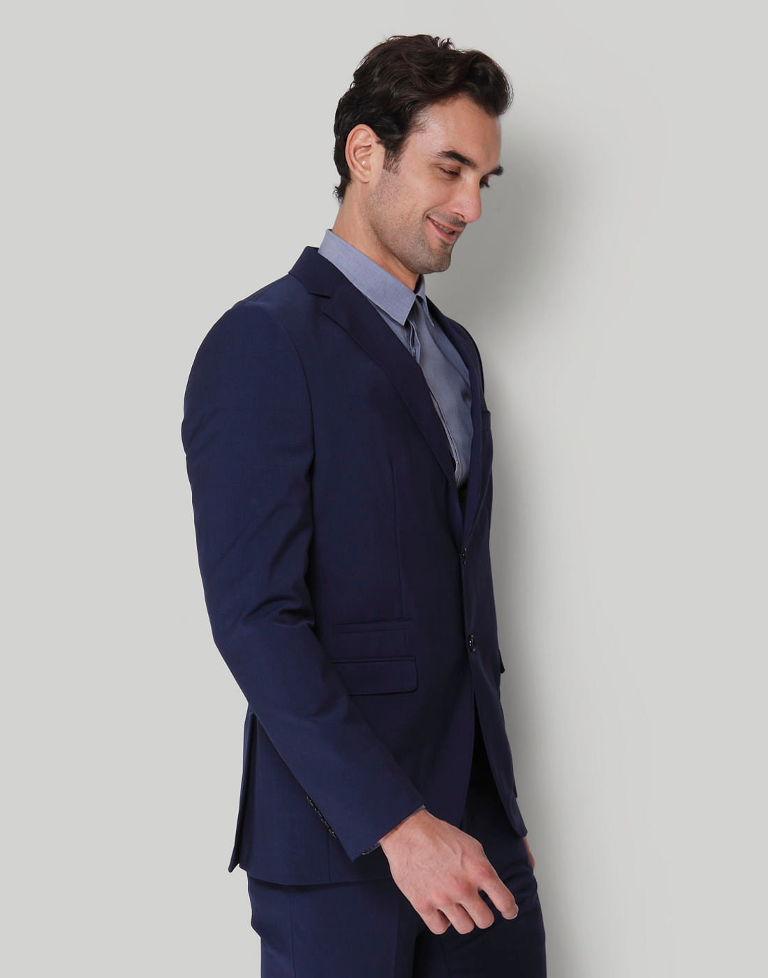 Dark Blue Slim Fit Blazer