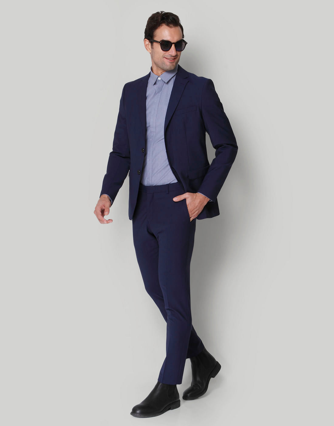 Dark Blue Slim Fit Blazer