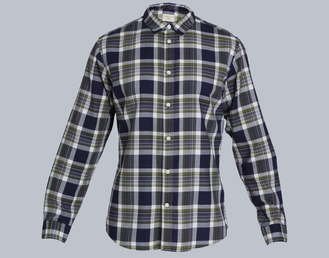 Green Check Full Sleeves Shirt
