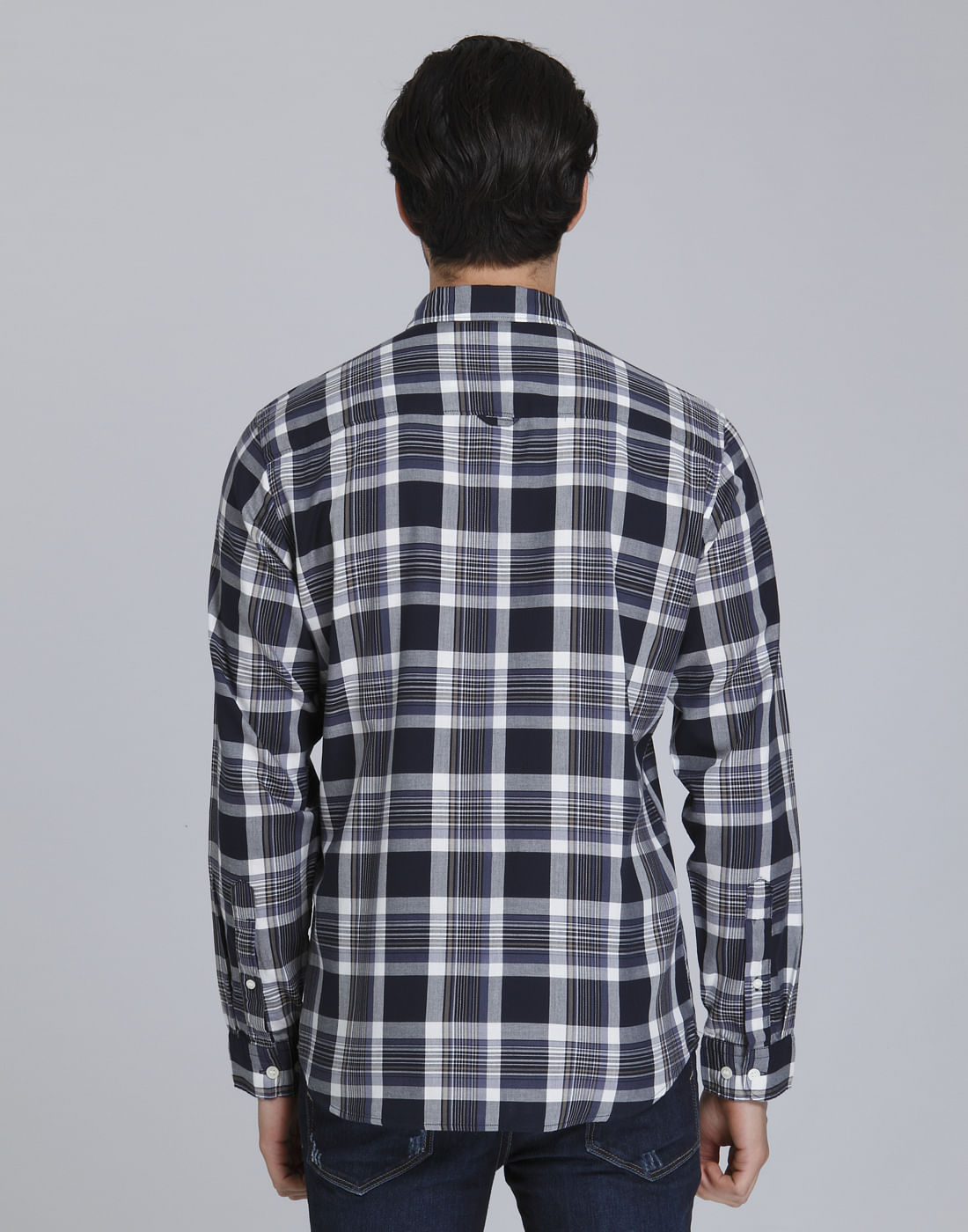 Blue Check Full Sleeves Shirt