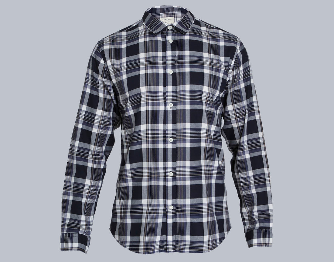 Blue Check Full Sleeves Shirt