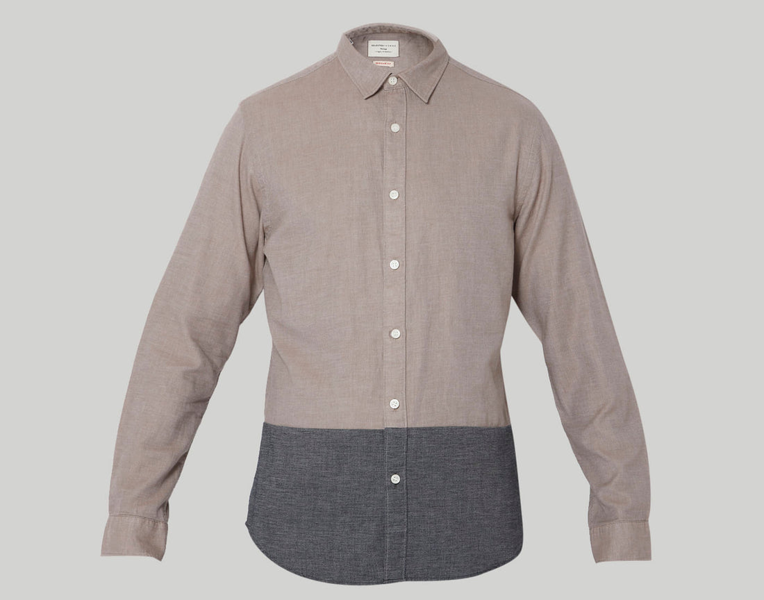 Grey Check Full Sleeves Shirt