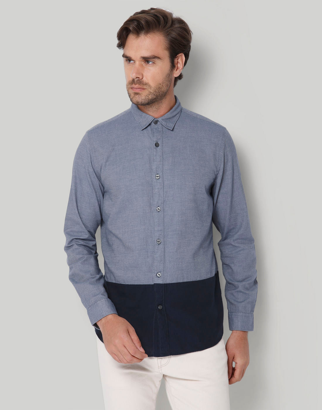 Blue Check Full Sleeves Shirt