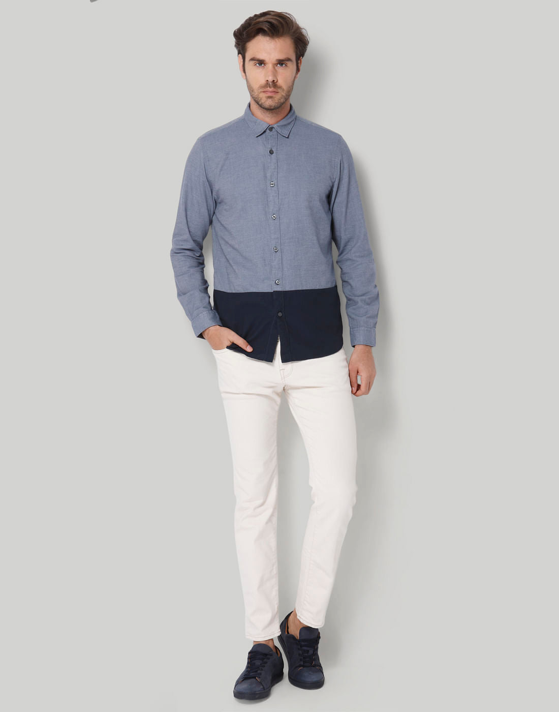Blue Check Full Sleeves Shirt