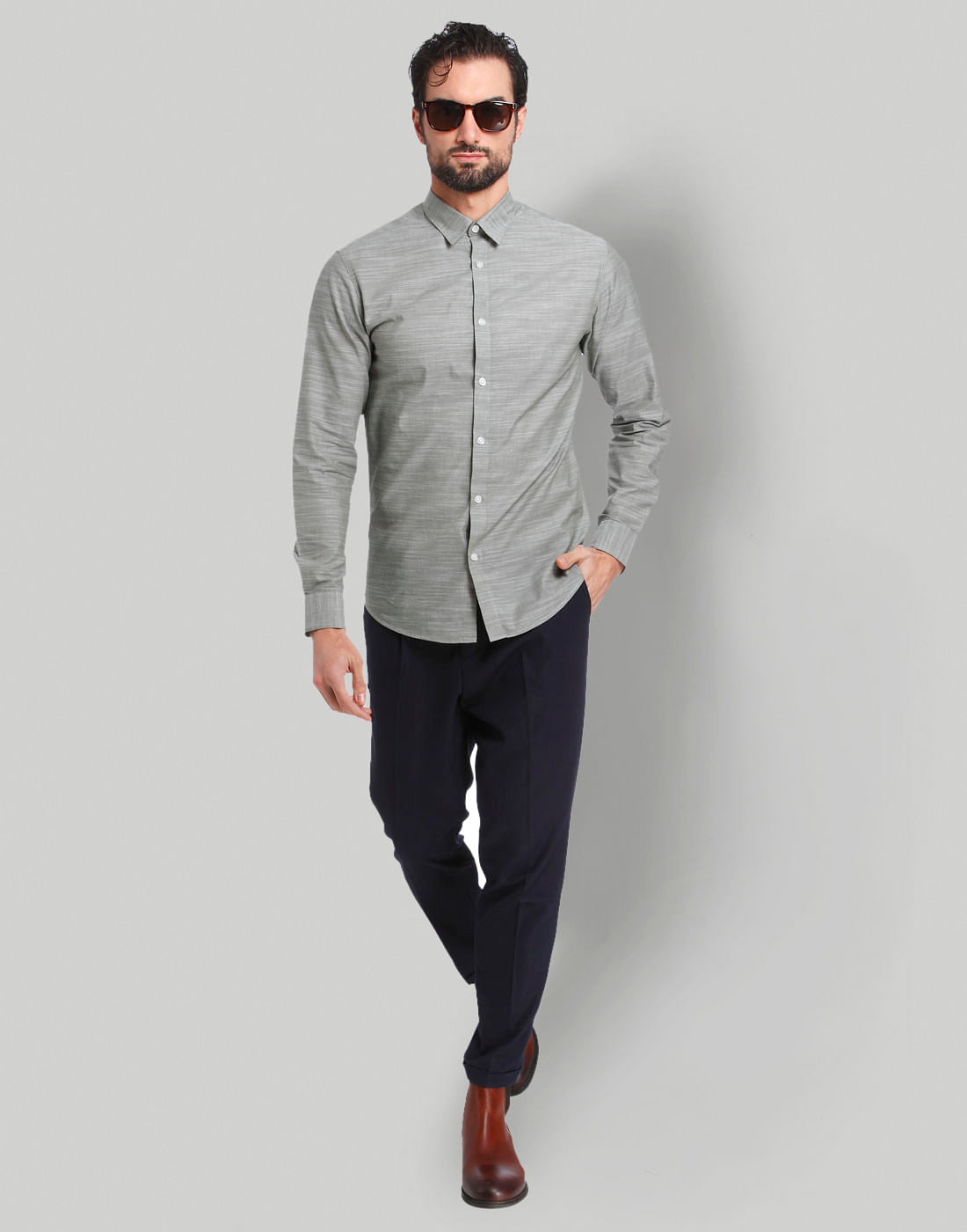 Green Full Sleeves Shirt
