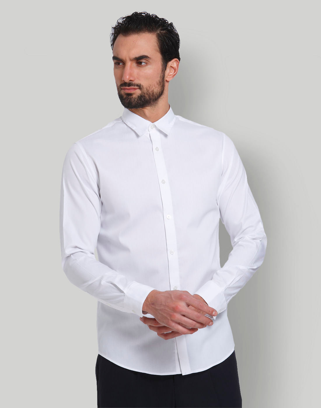 White Full Sleeves Shirt