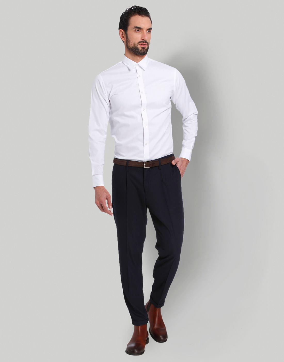 White Full Sleeves Shirt