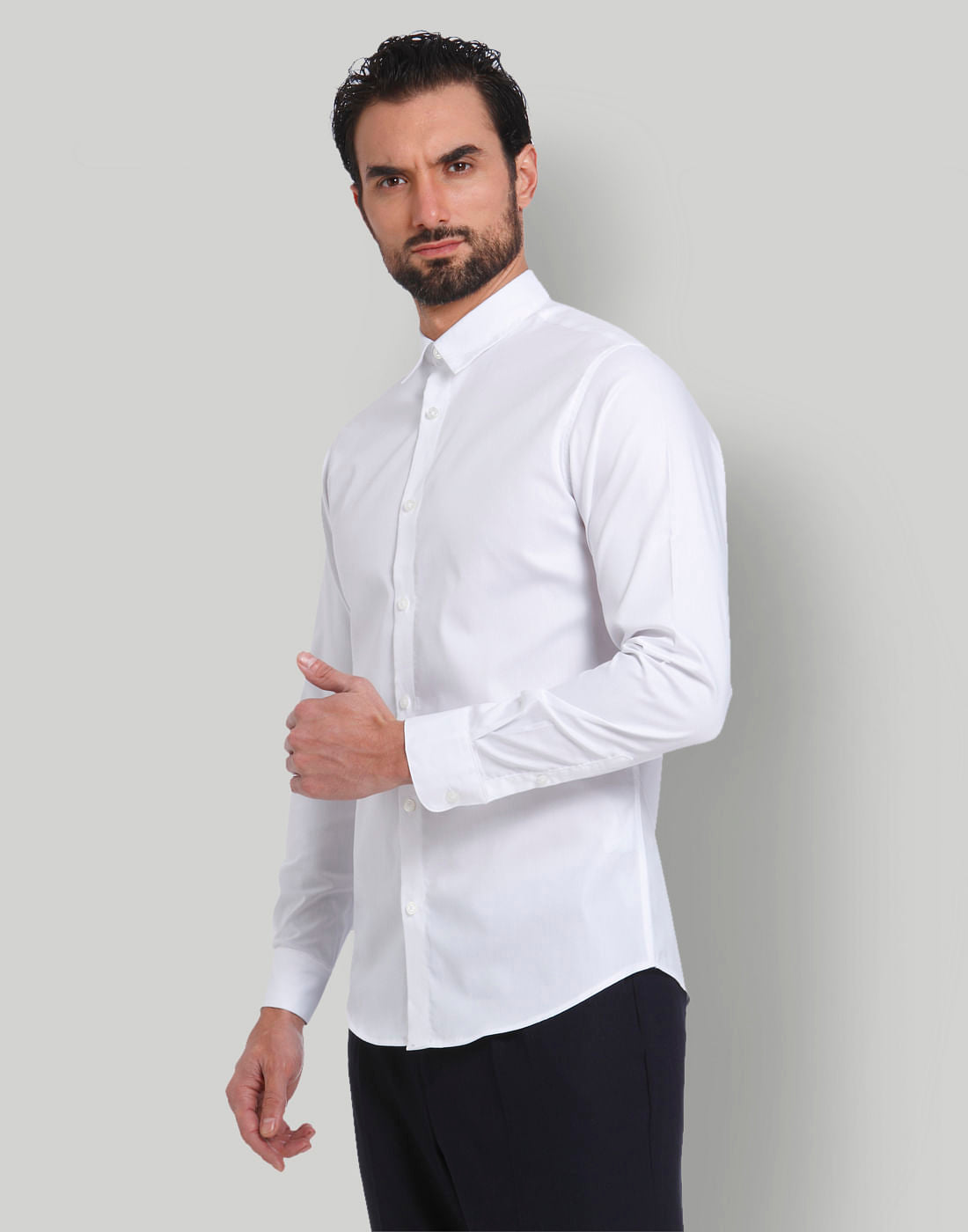White Full Sleeves Shirt