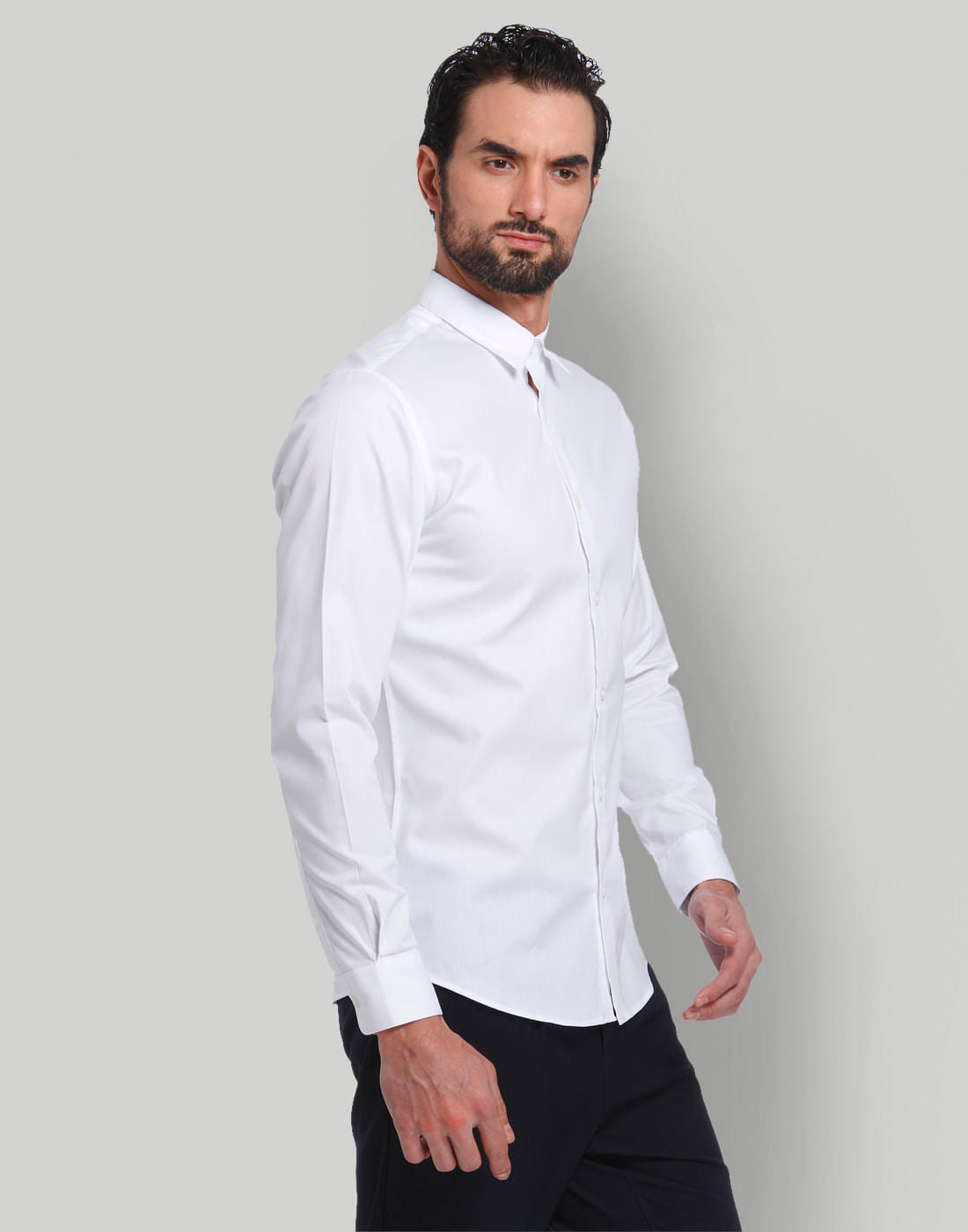 White Full Sleeves Shirt
