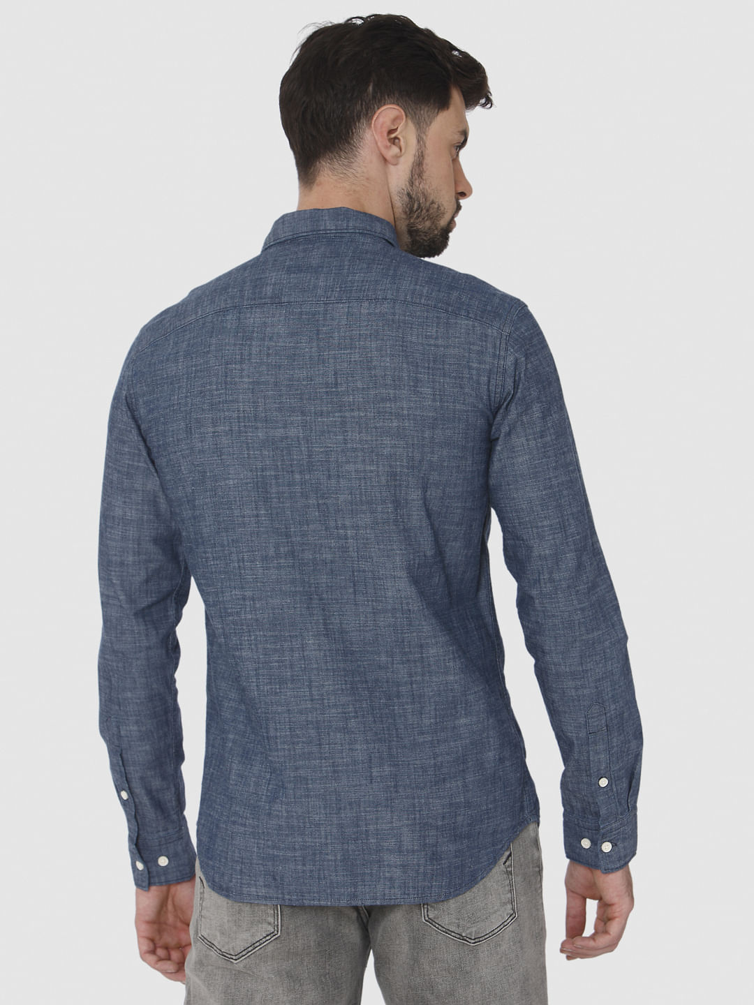 Blue Full Sleeves Shirt