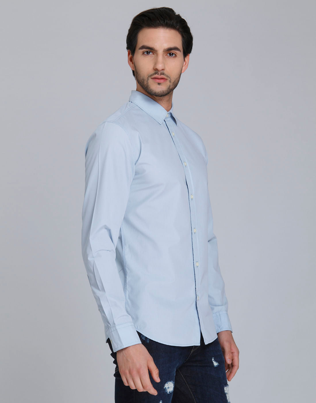 Blue Full Sleeves Shirt