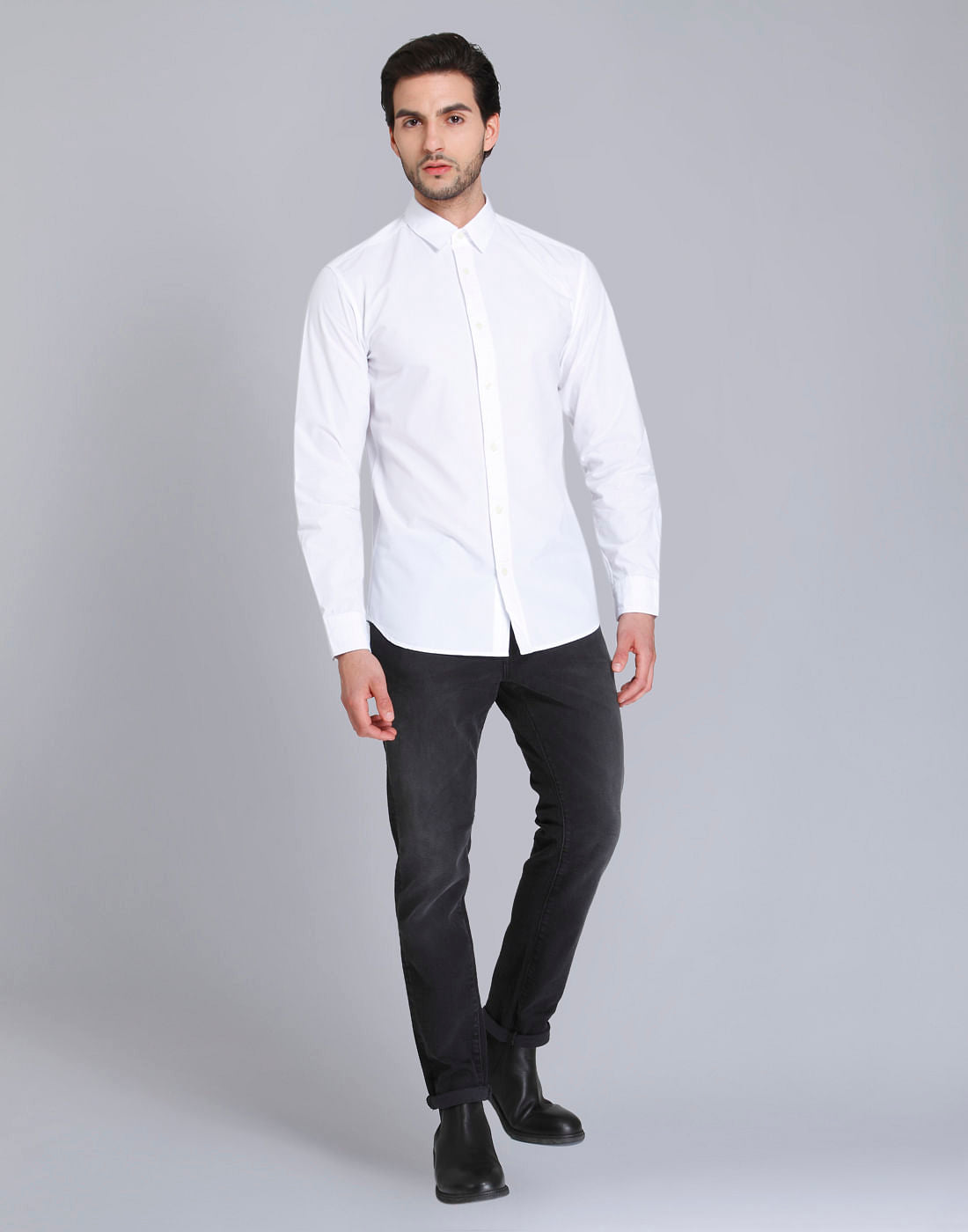 White Full Sleeves Shirt