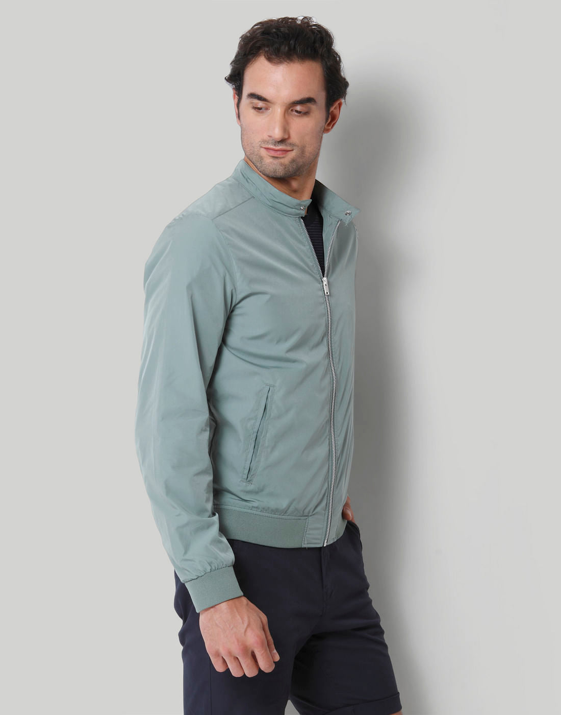 Green Casual Jacket