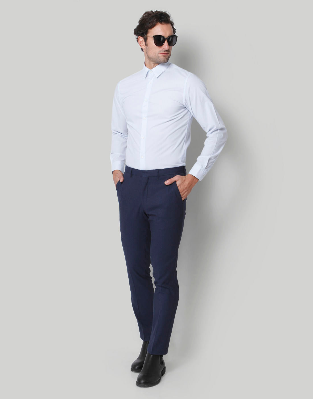Blue Formal Trousers