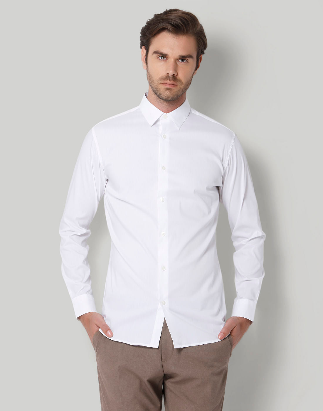 White Full Sleeves Shirt