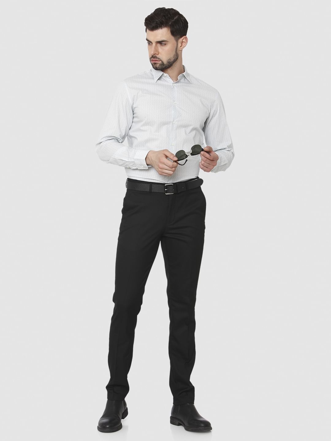 Black Slim Fit Formal Trousers