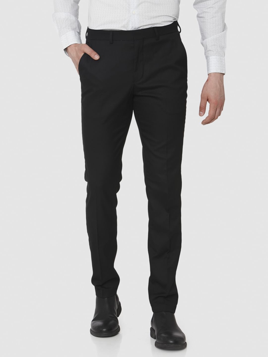 Black Slim Fit Formal Trousers