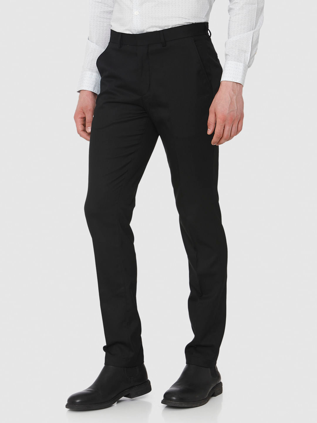 Black Slim Fit Formal Trousers