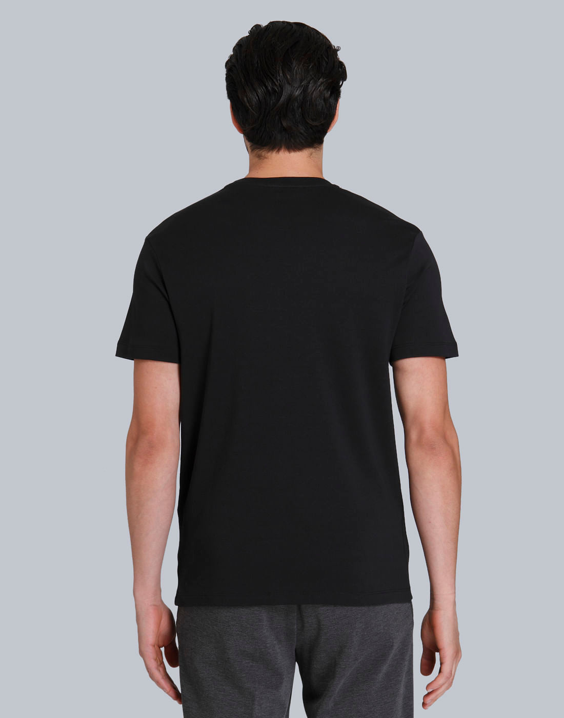 Black Striped Crew Neck T-Shirt