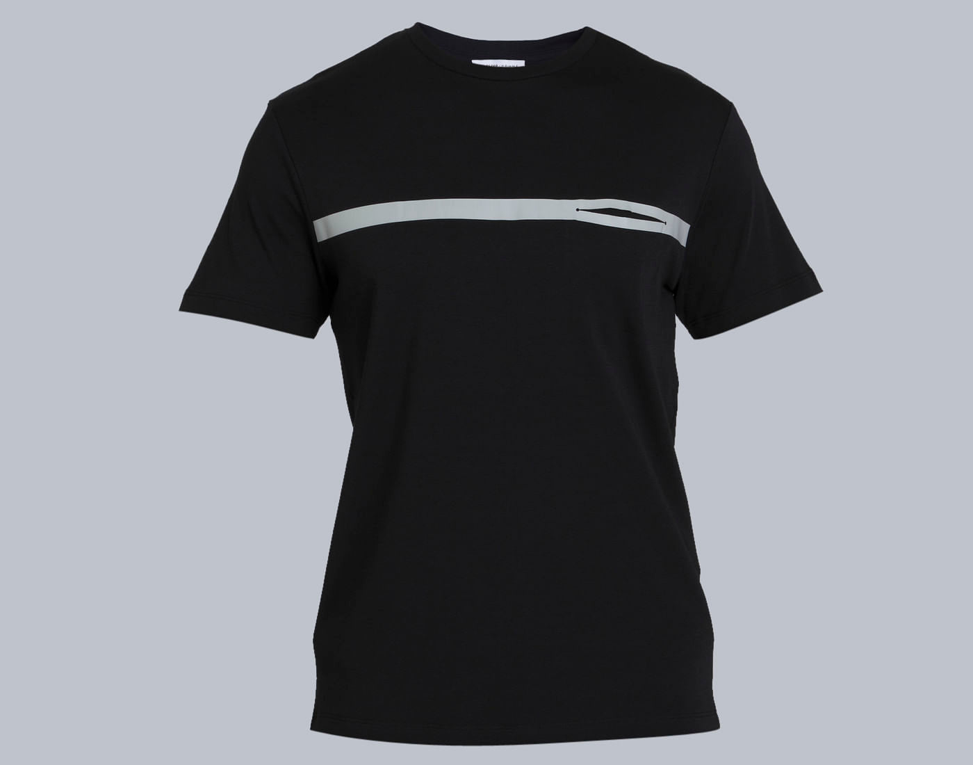 Black Striped Crew Neck T-Shirt